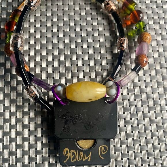 Suzanne Bellows Signed Statement Necklace/Choker - Picture 5 of 5